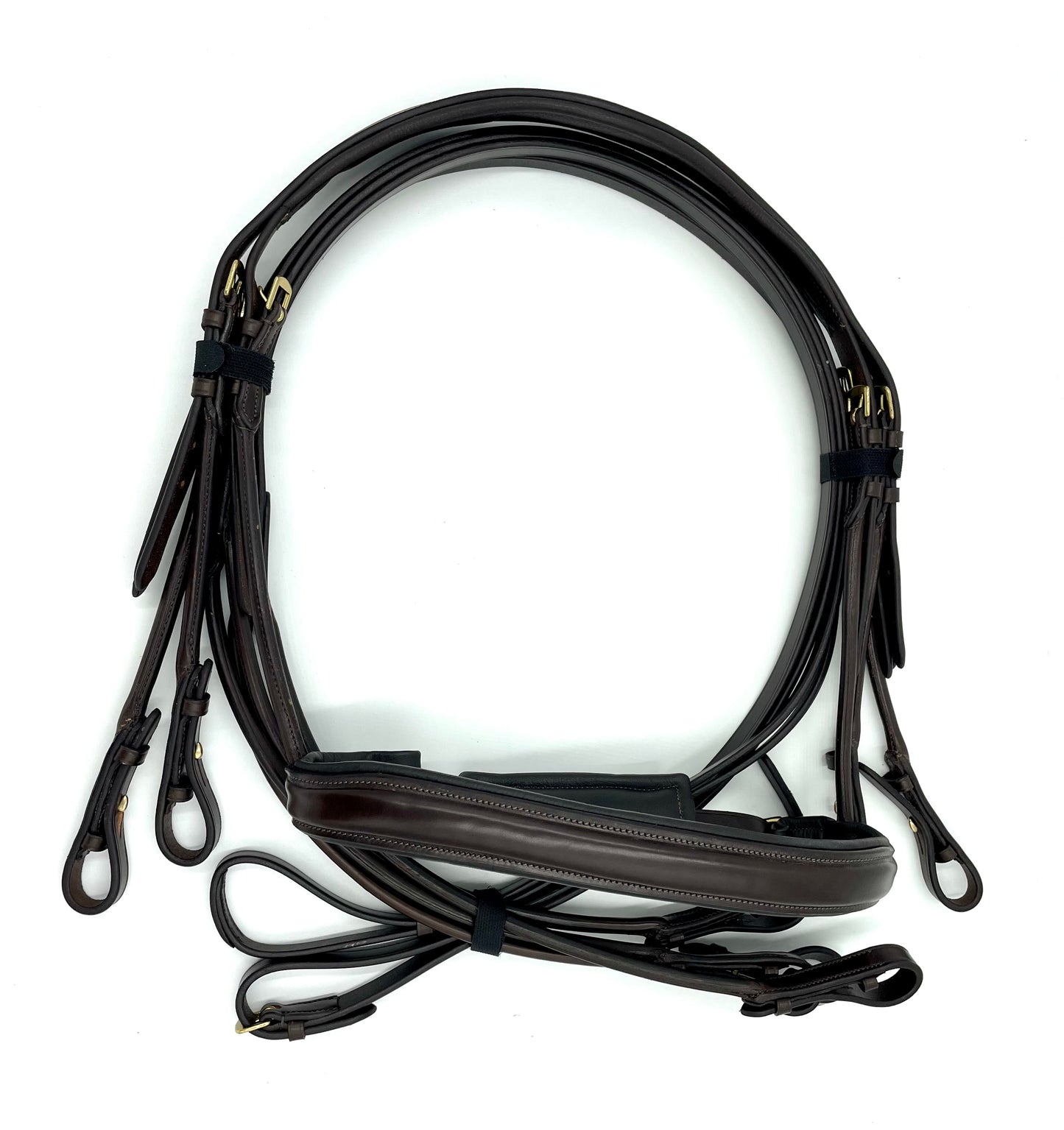 Classic English Rolled Double Bridle - Incomplete Bridle - Clearance