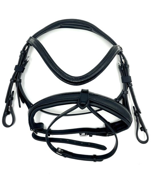 Italian Leather "EXOTIC" Snaffle Bridle - Incomplete Bridle - Clearance